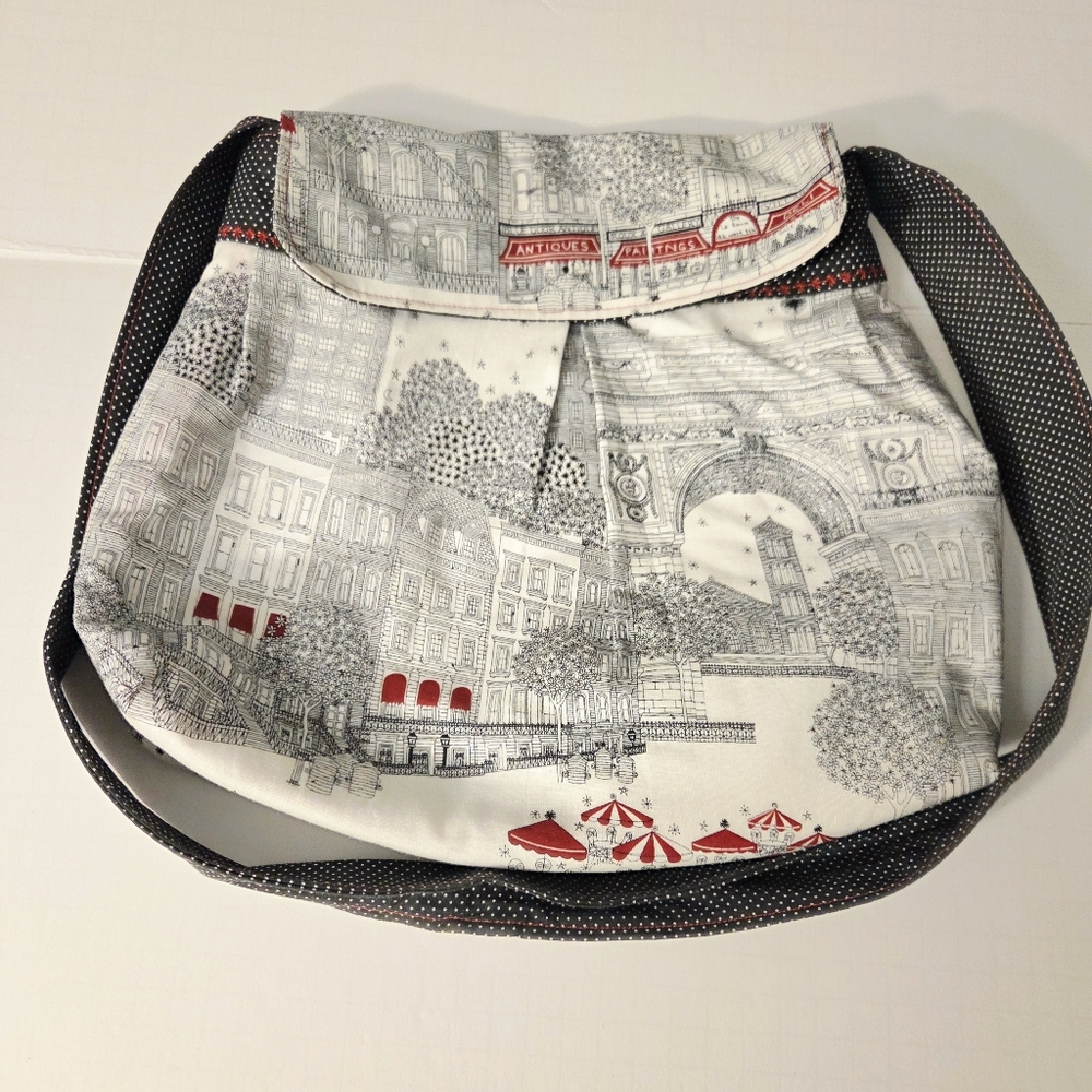 City Storefront Print Handbag